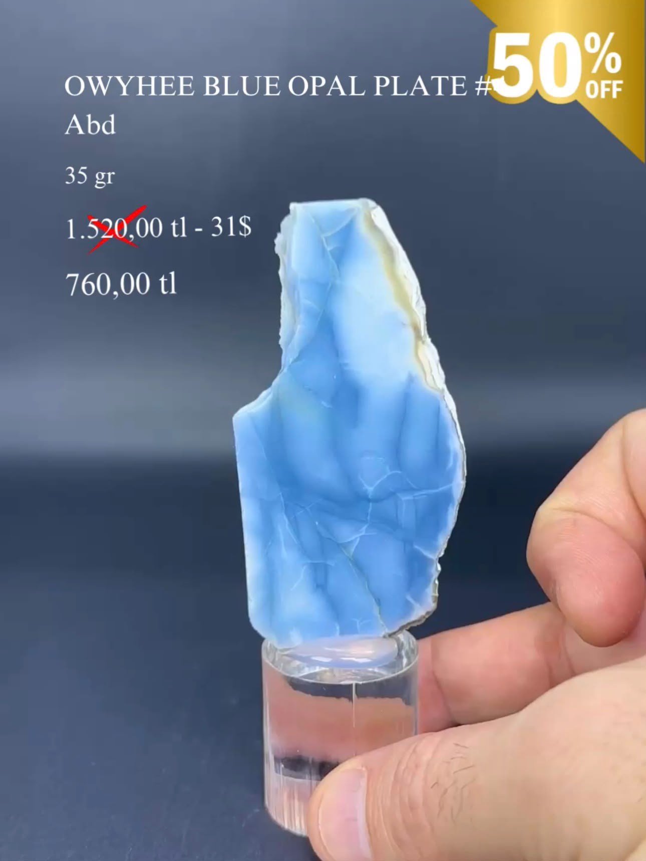 PLAKA MAVİ OPAL 35 GR.