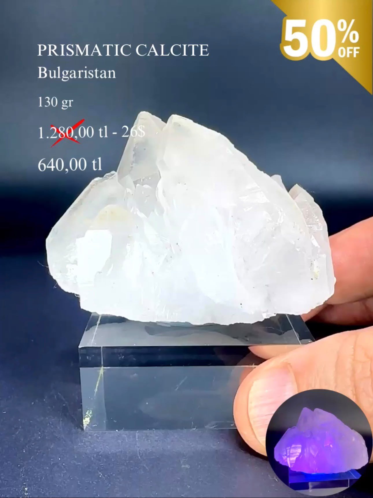 PRİZMATİK KALSİT 130 GR.