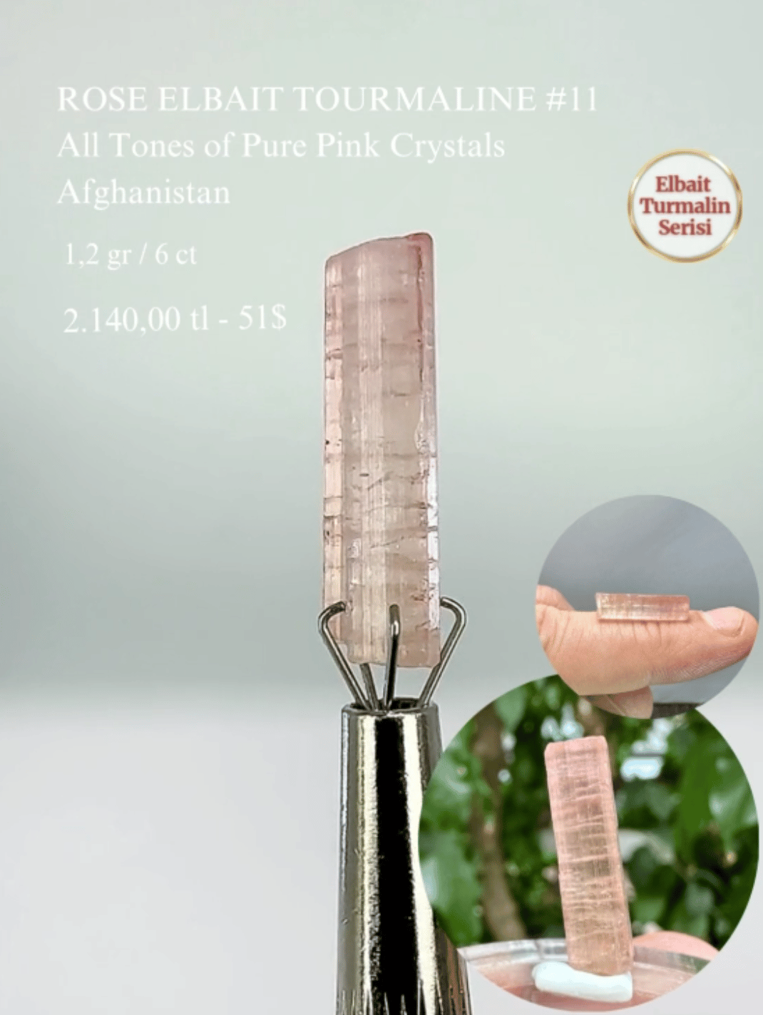 ROSE TURMALİN 1,2 GR.