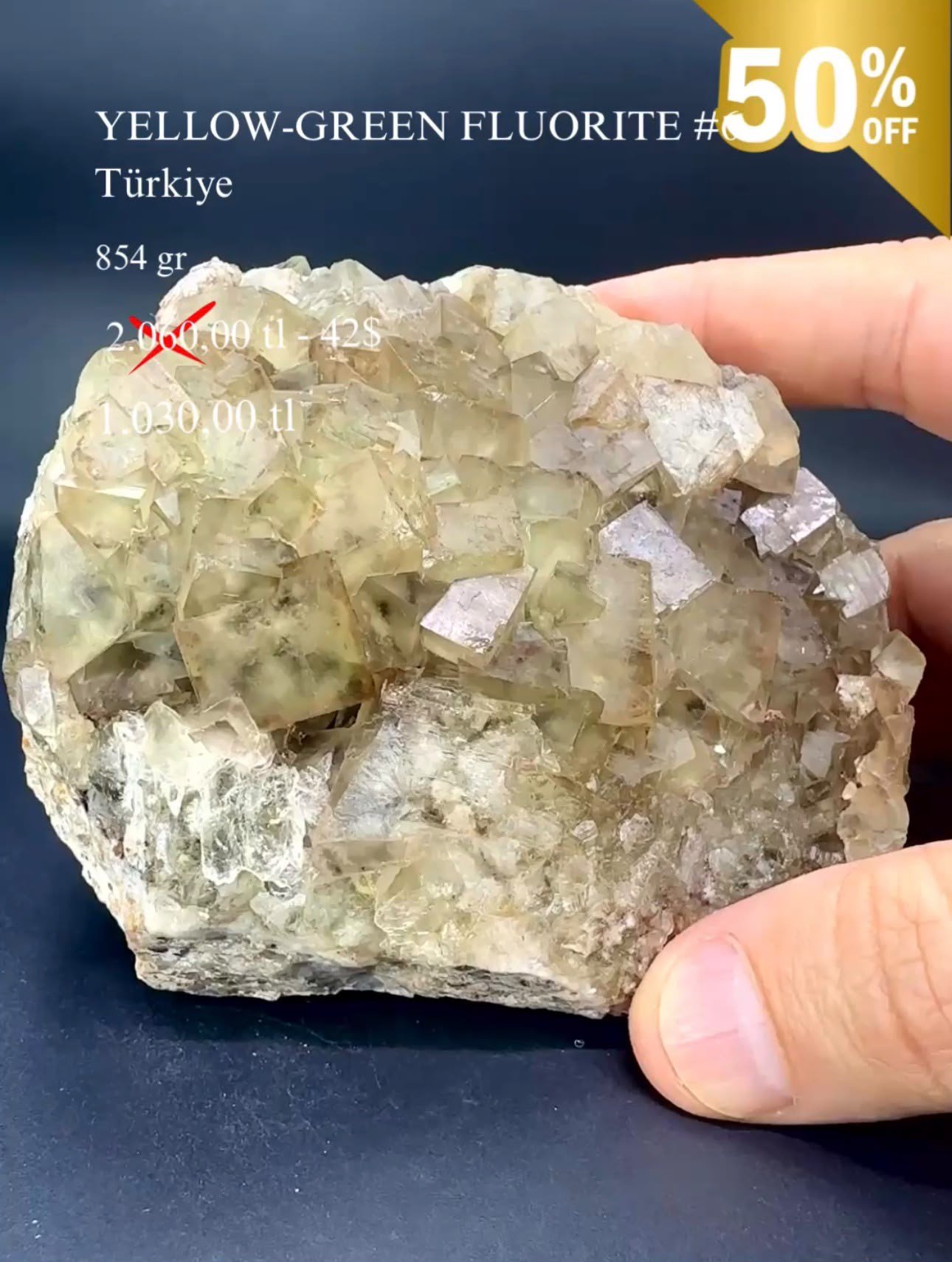 SARI & YEŞİL FLORİT 854 GR.