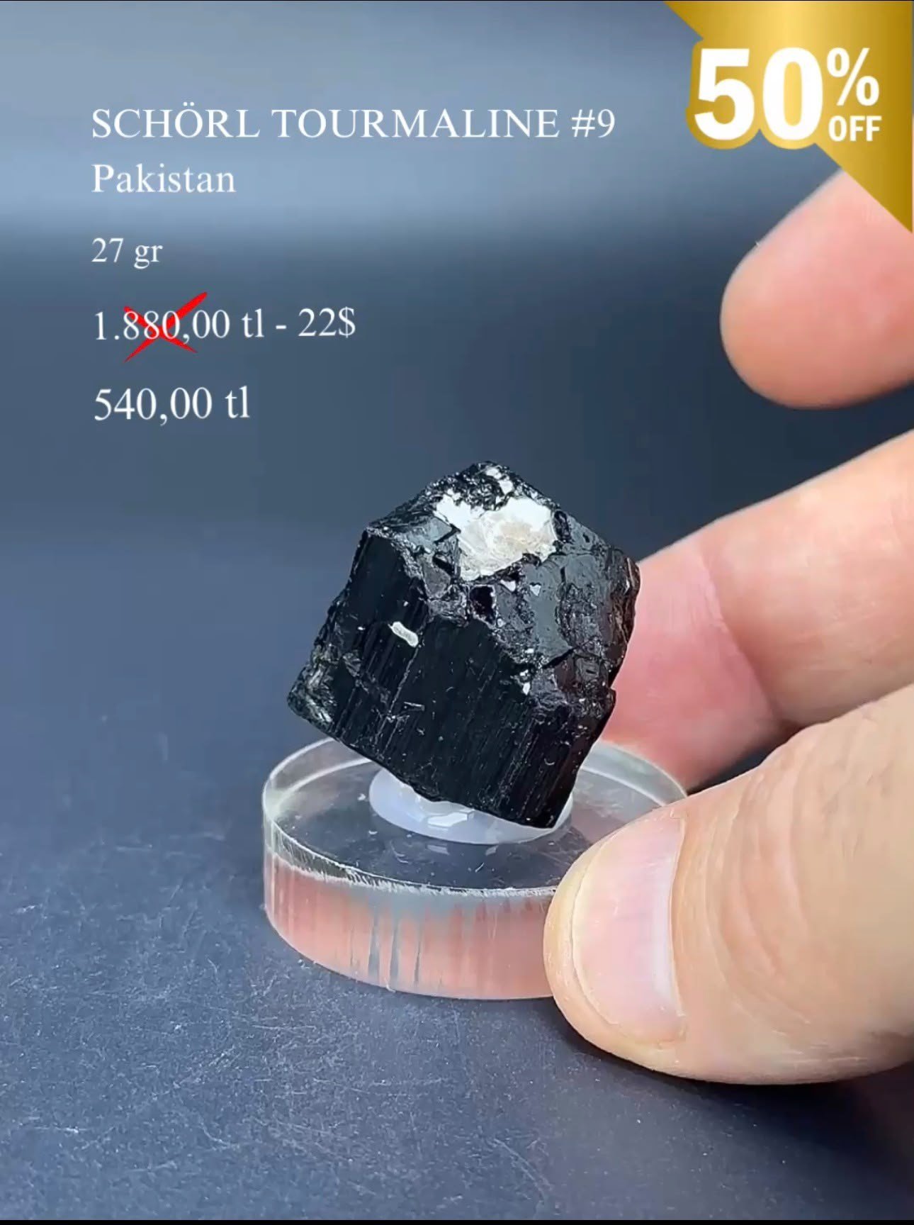 SCHORL TURMALINE 27 GR.
