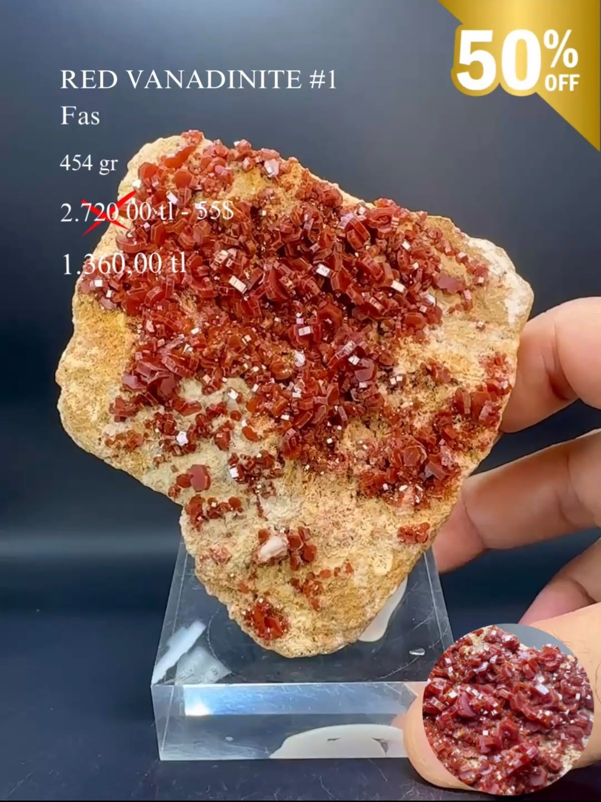 VANADİNİT 454 GR.