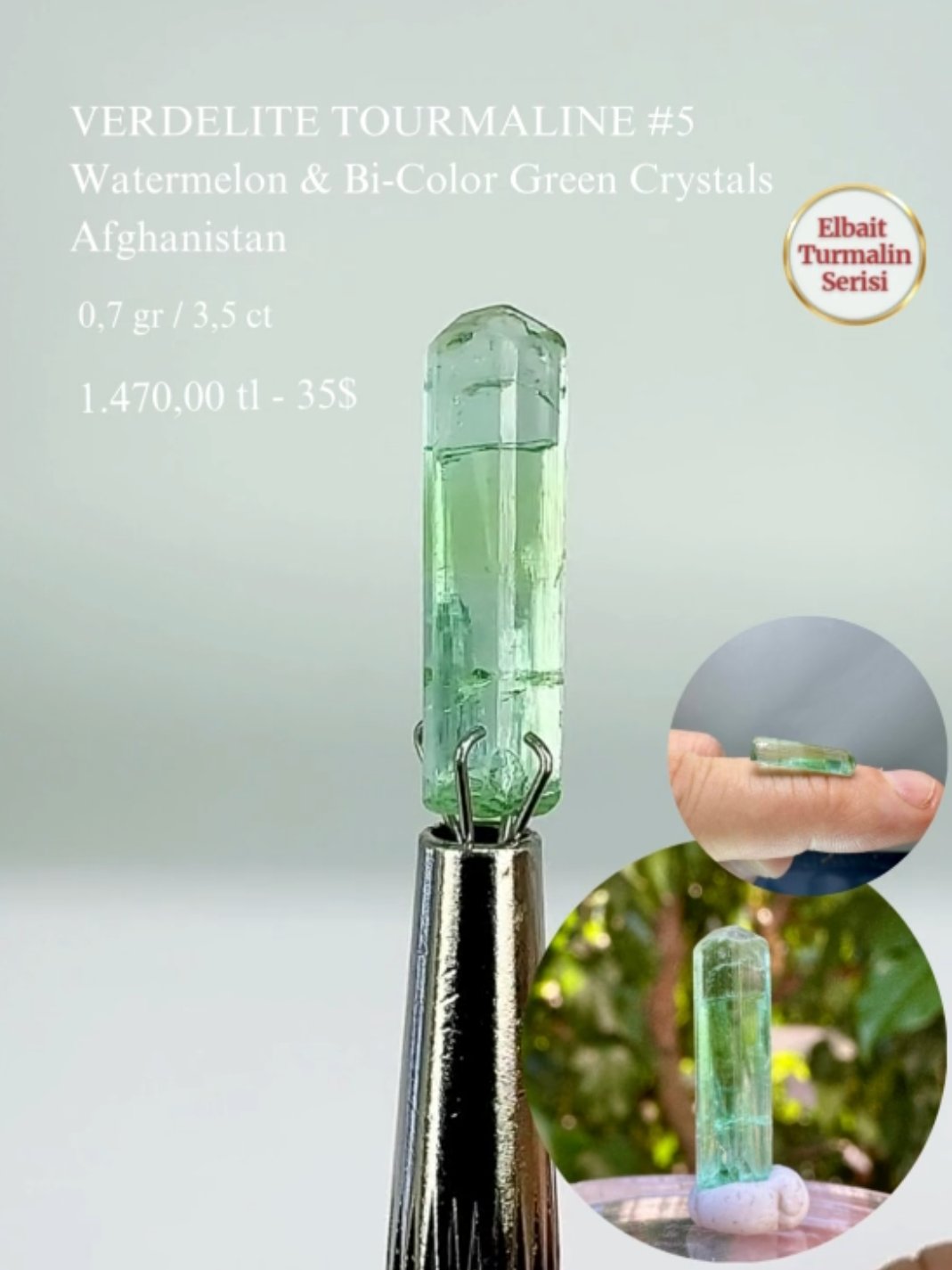 VERDELİT TURMALİN 0,7 GR.
