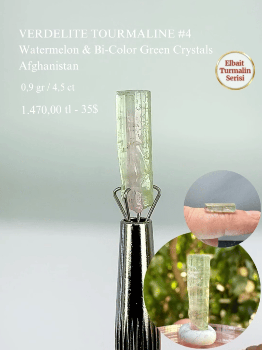 VERDELİT TURMALİN 0,9 GR.