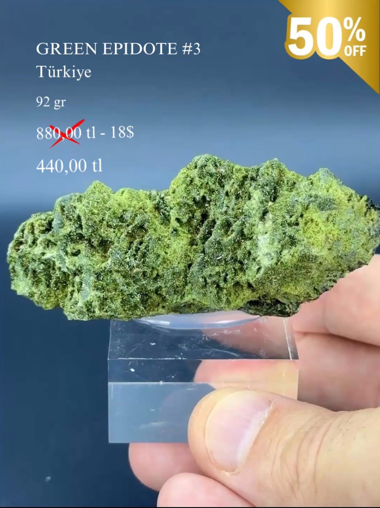 YEŞİL EPİDOT 92 GR. 