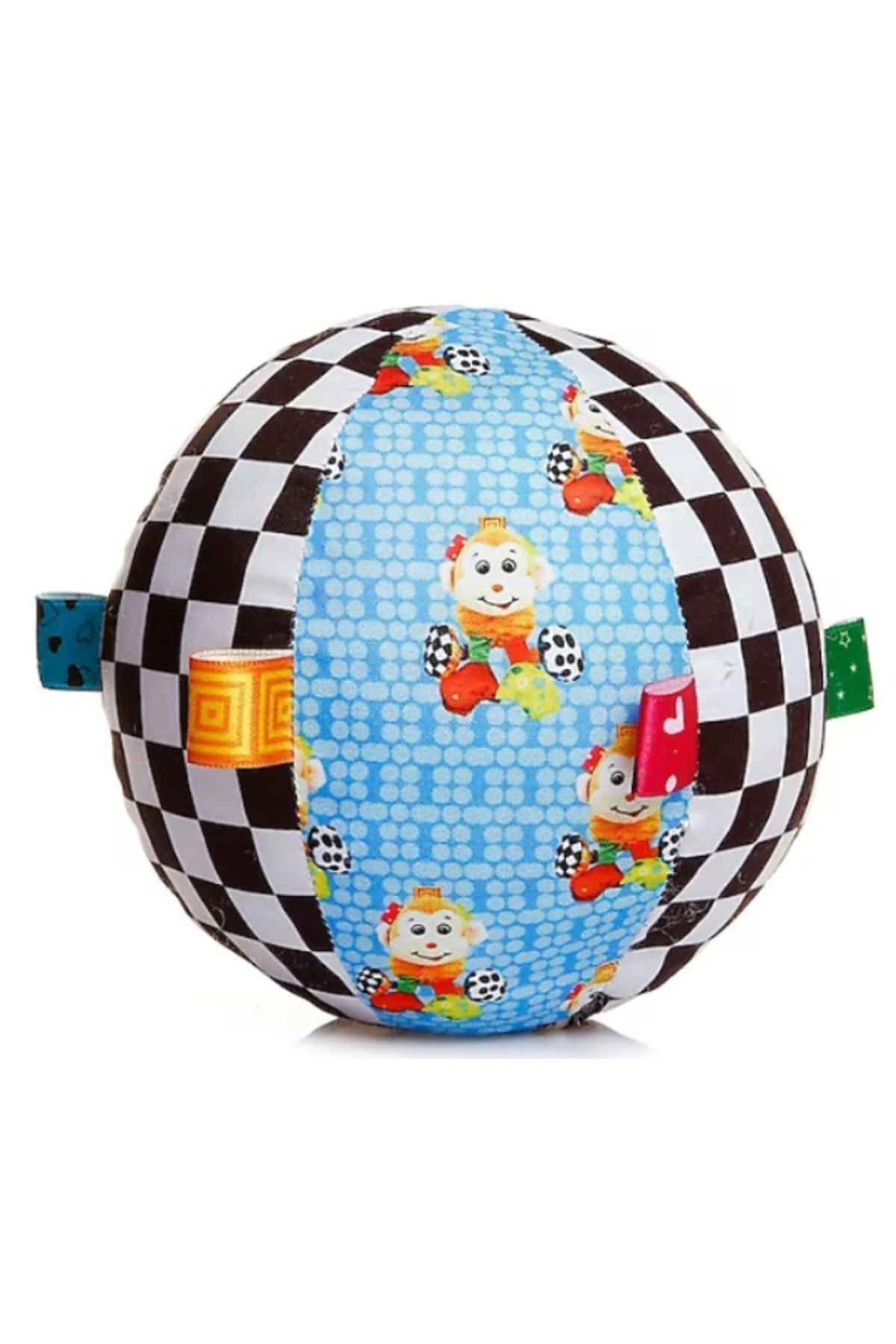Çıngıraklı Büyük Boy Renkli Oyun Topum (15 CM)