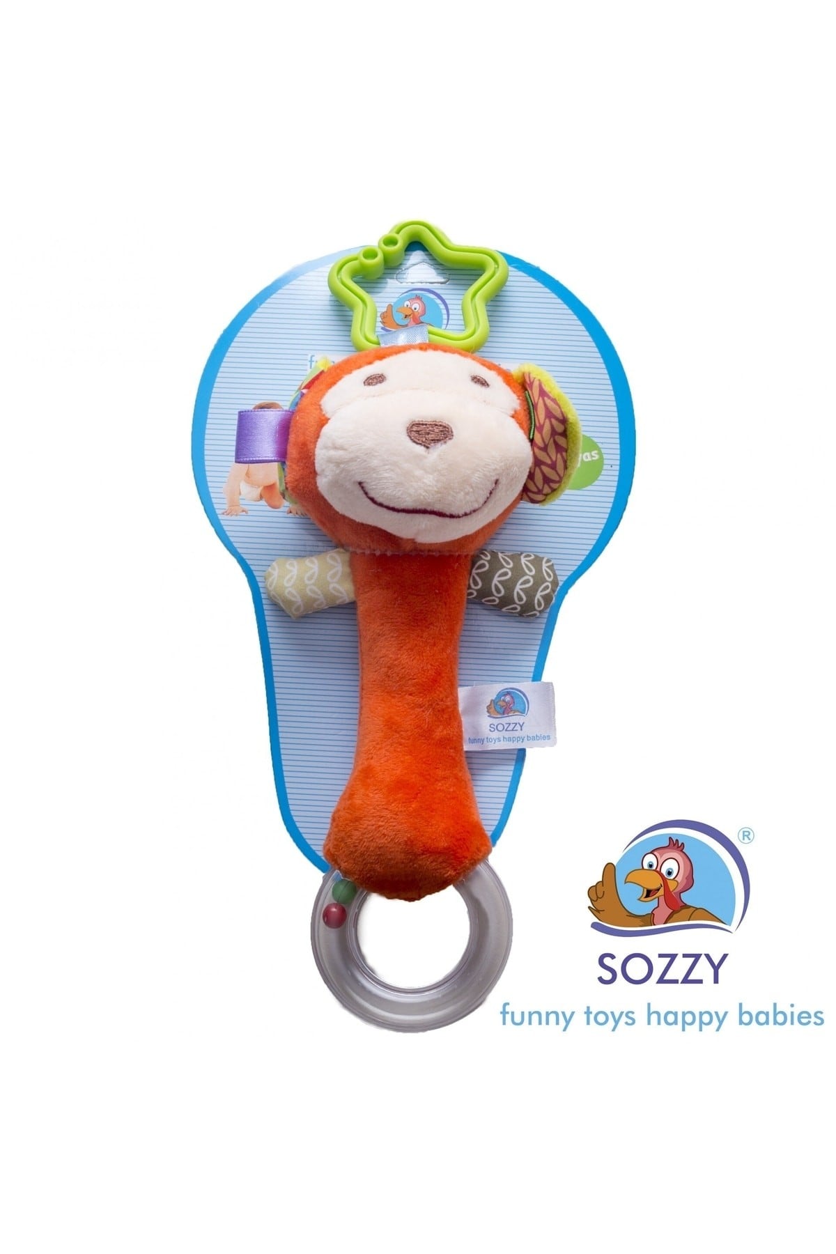 Çocuk Peluş Oyuncak Toys Halkalı Maymunum - Turuncu