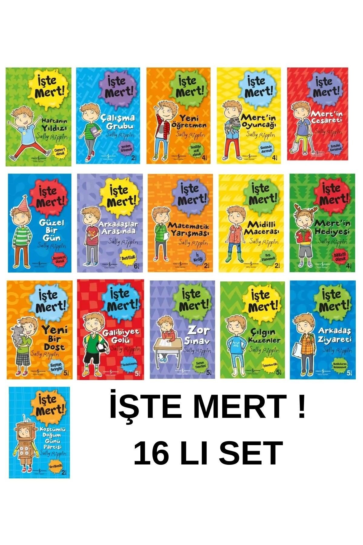 HARİKA-İŞTE MERT! SERİSİ -16 KİTAPLIK SÜPER SET.MERT İN ÖĞRETİCİ  MACERALARI-1.SINIF VE 2. SINIF