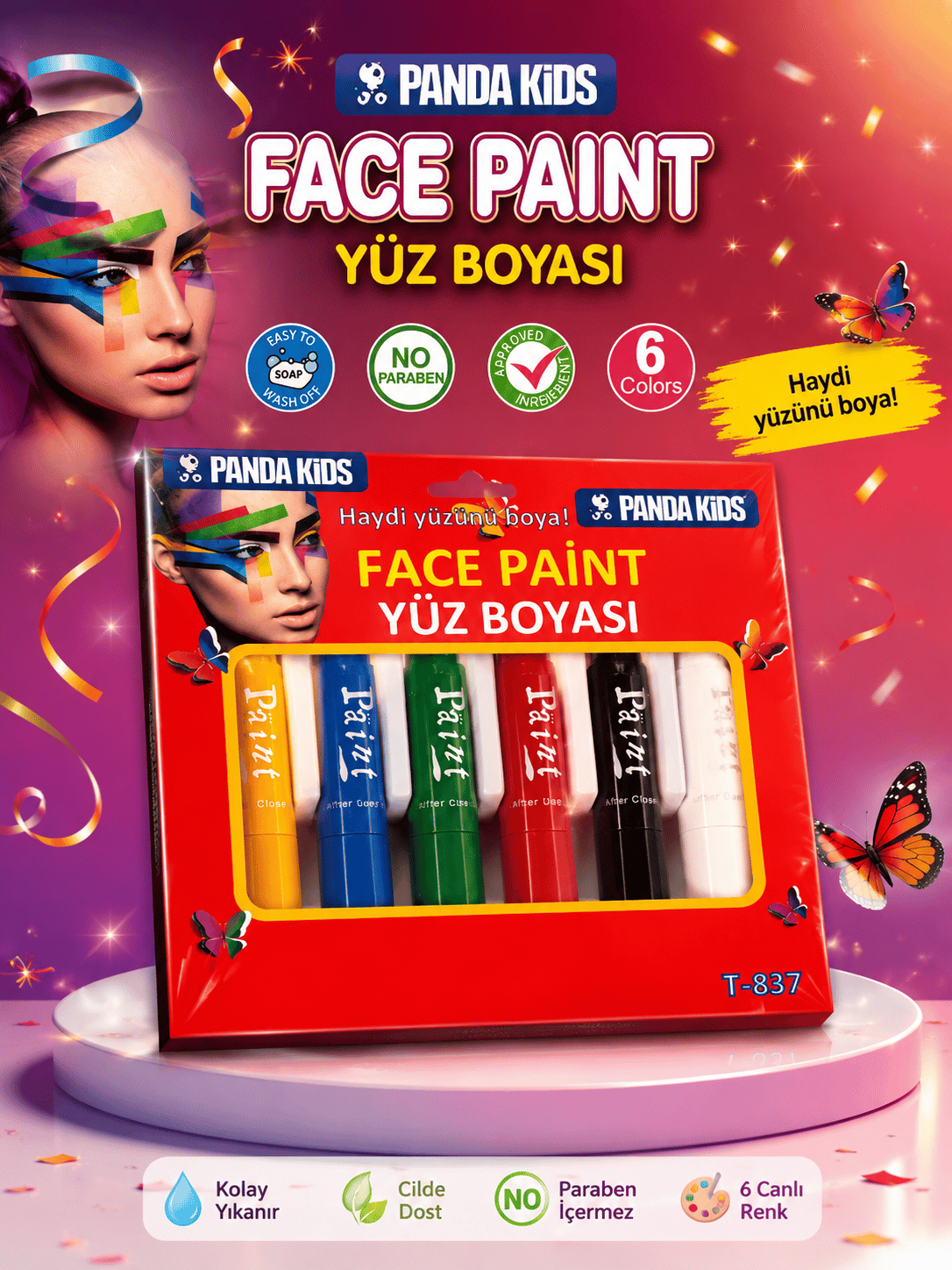 PANDA KİDS YÜZ BOYASI