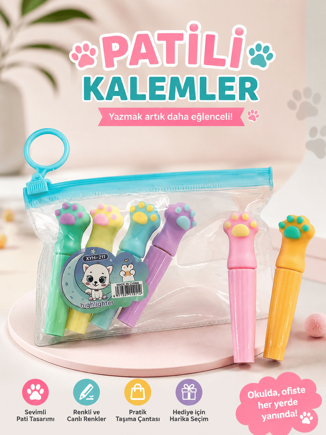 PATİ MİNİ 6LI FOSFORLU KALEM