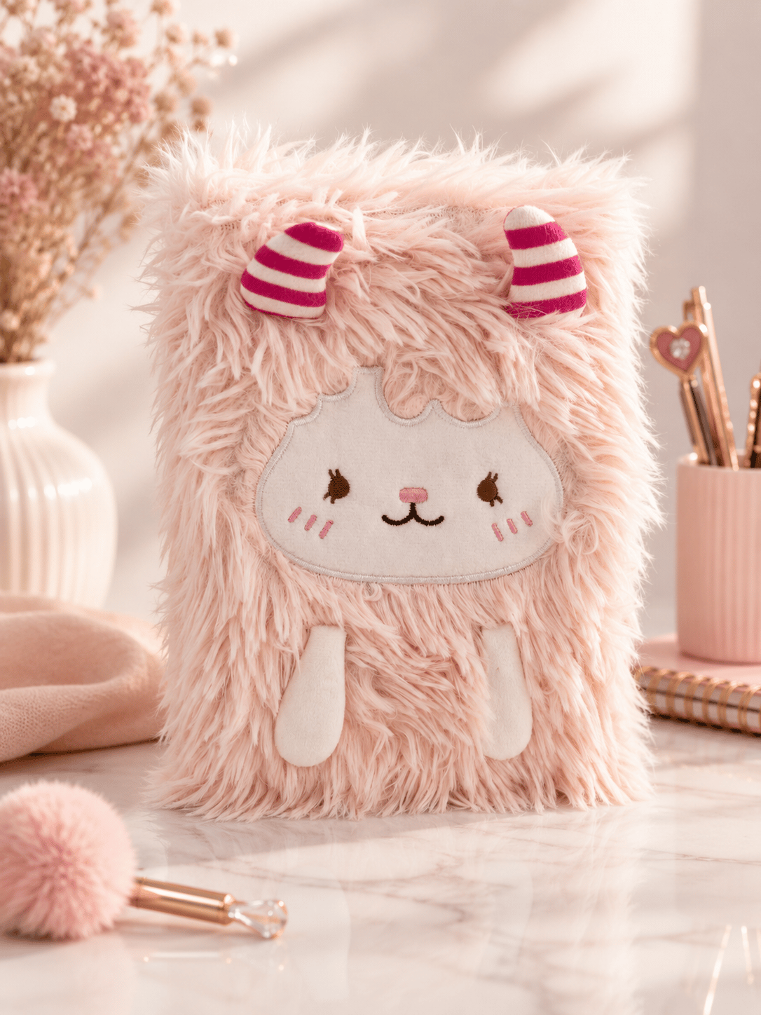 TGB-8206 F KEDİLİ PELUŞ KAPAKLI DEFTER