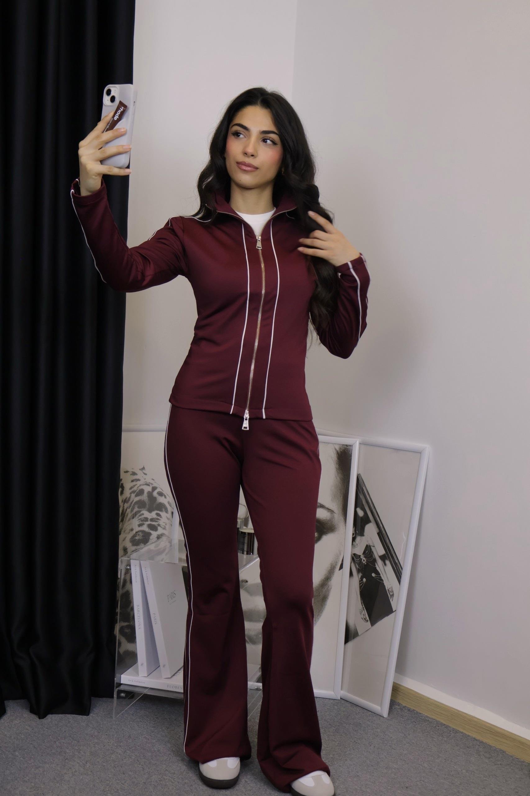 Bordo Eşofman Takım