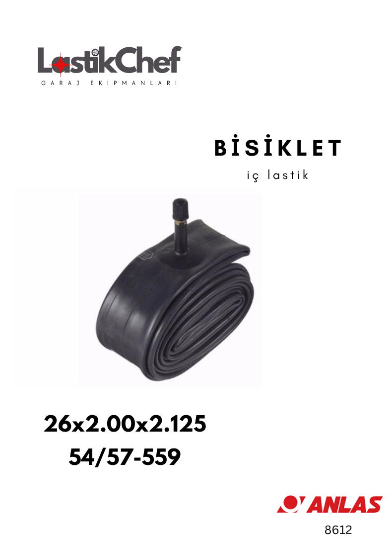  Bisiklet İç Lastiği 26x2.00x2.125