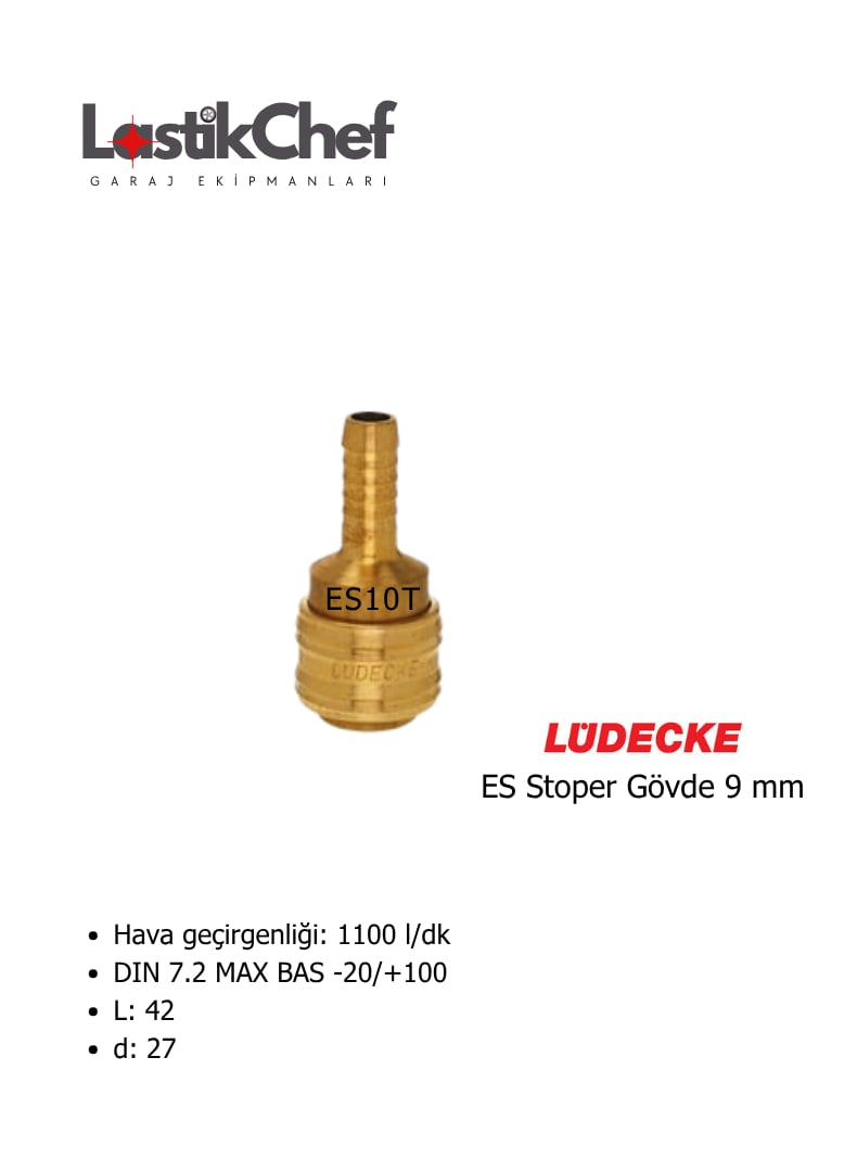 Lüdecke ES10T ES Stoper Gövde 9 mm 
