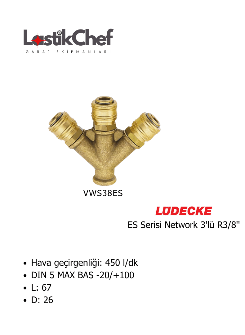 Lüdecke VWS38ES ES Serisi Network 3'lü R3/8