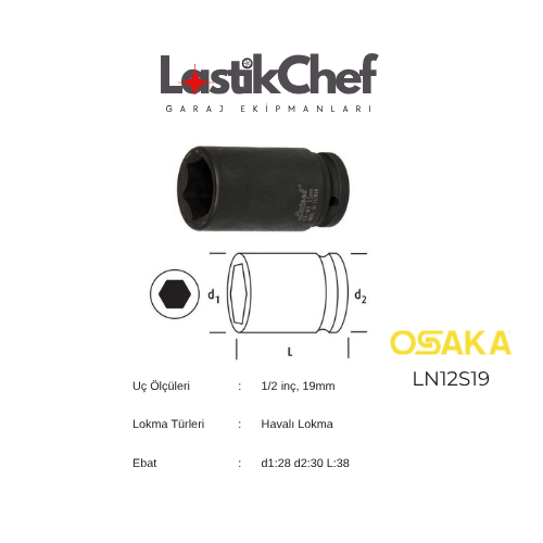 Osaka 19 mm 1/2'' Lokma