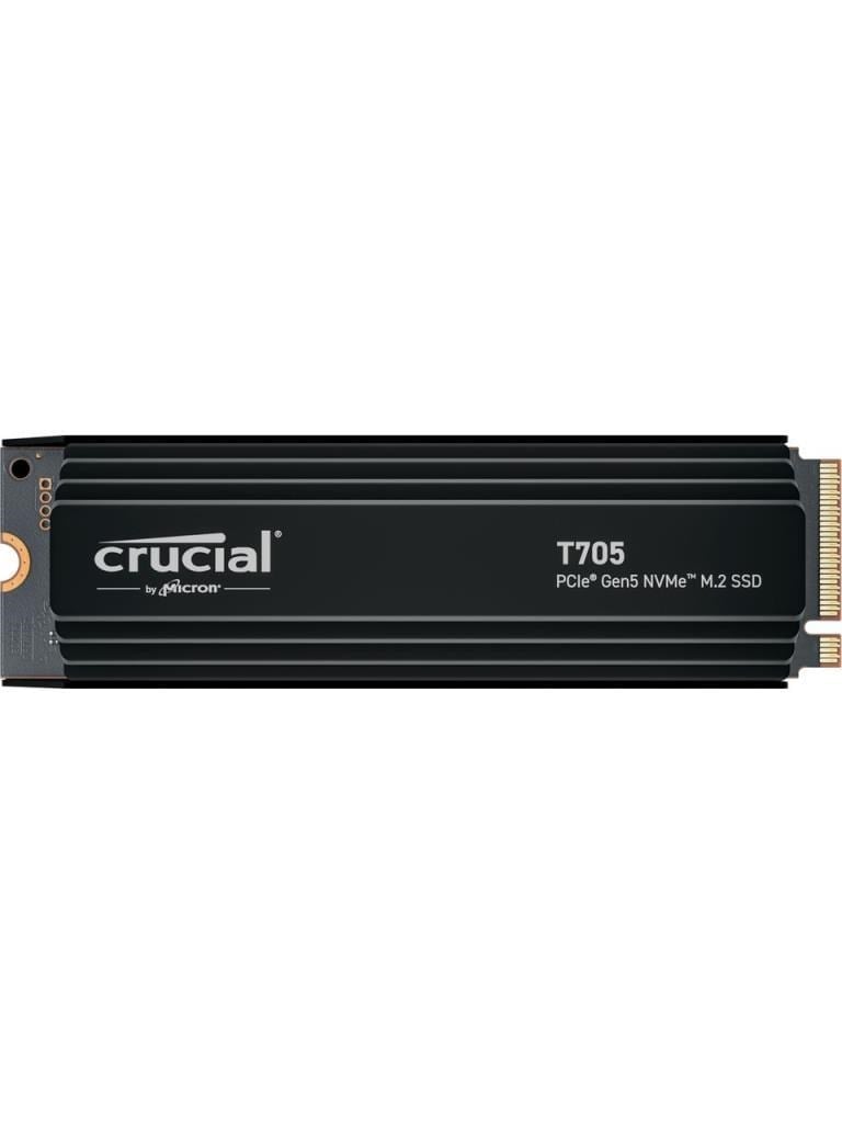 Crucial T705 1TB PCIe Gen5 NVMe M.2 SSD CT1000T705SSD5 (13600-10200 MBs) Heatsink Soğutuculu
