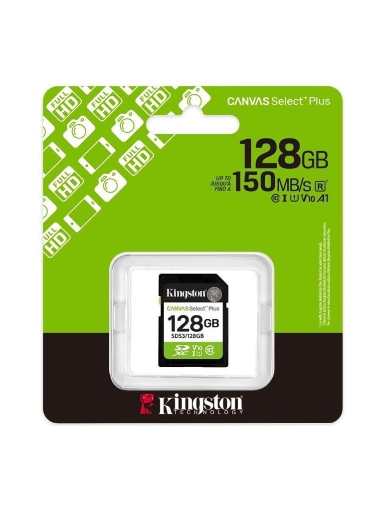 Kingston SDS3/128GB SDXC Canvas Select Plus Gen3 150MB