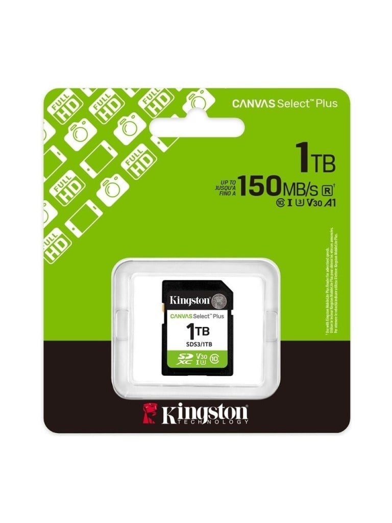 Kingston SDS3/1TB SDXC Canvas Select Plus Gen3 150MB