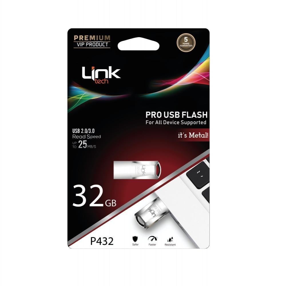 LinkTech 32GB USB Bellek 2.0 Metal P432 Pro Premium 25Mb/s