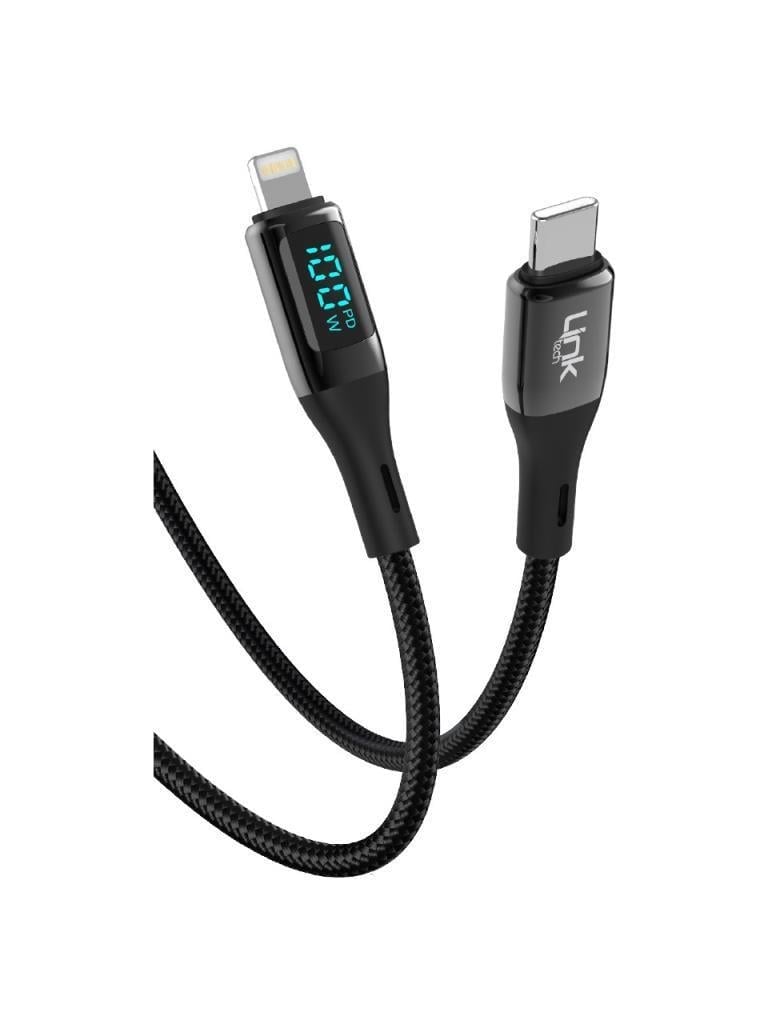 Linktech K680 Safe Dijital Göstergeli Usb-c/type-c 100w Şarj Kablosu