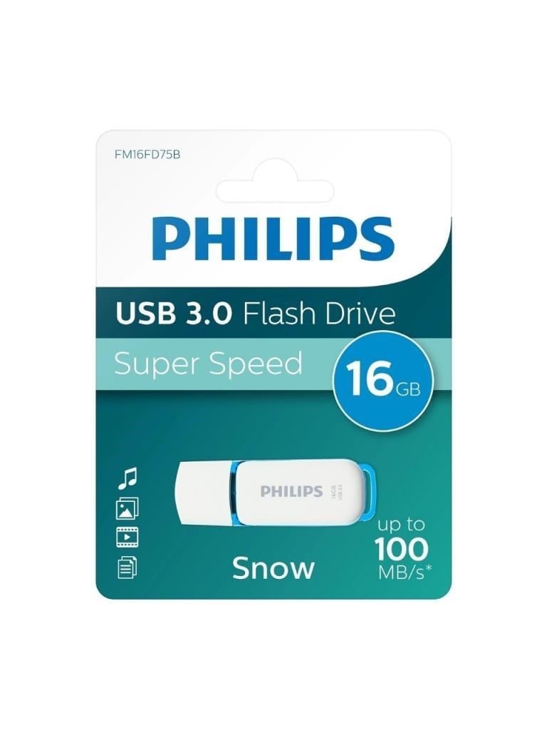 PHILIPS FM16FD75B/00 16 GB Snow USB3.0 Bellek Mavi/Beyaz