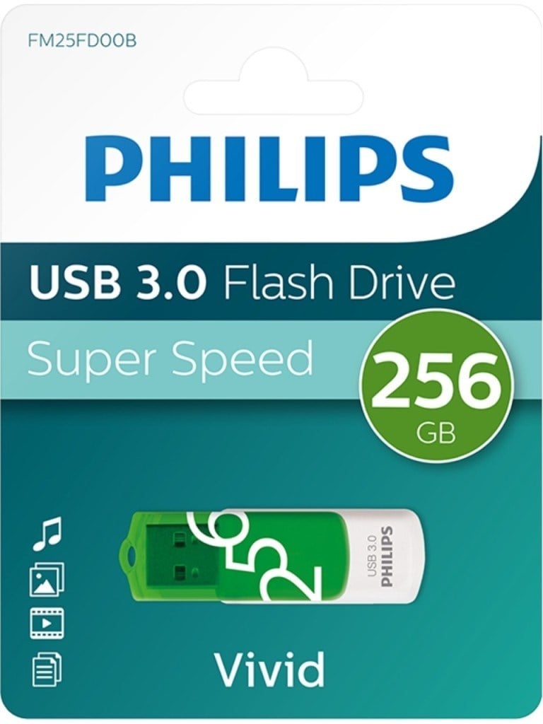Philips FM25FD00B/00 USB 3.0 256GB Vivid Bahar Yeşili