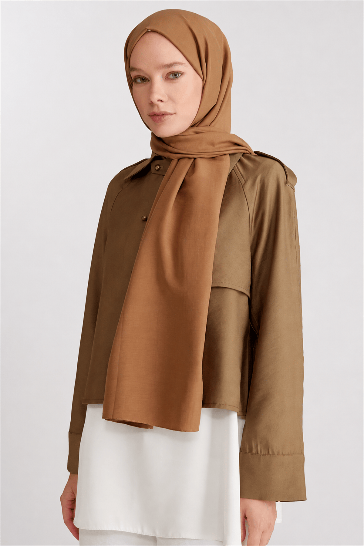 Belli Fresh Düz Tensel Camel Floransa Şal - 5003501