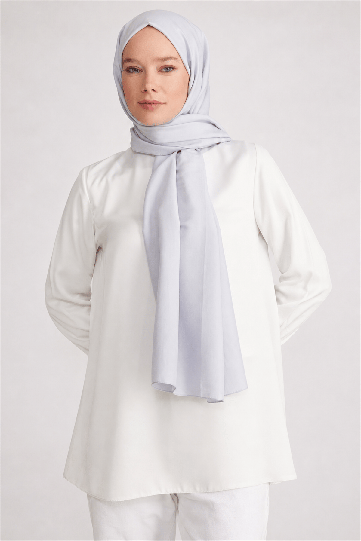 Belli Fresh Düz Tensel Gümüş Floransa Şal - 6002914