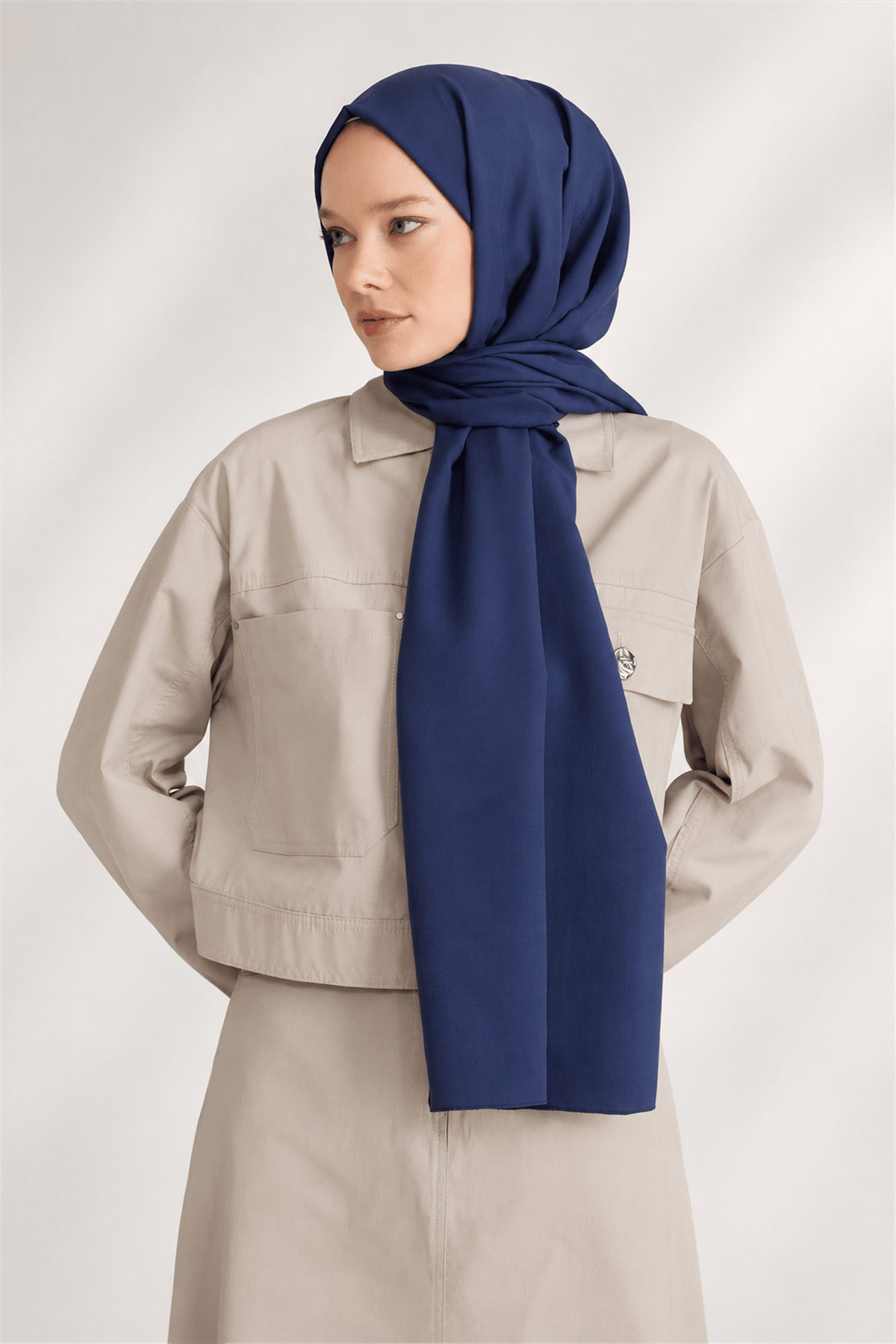 Belli Fresh Düz Tensel Lacivert Floransa Şal - 3007223