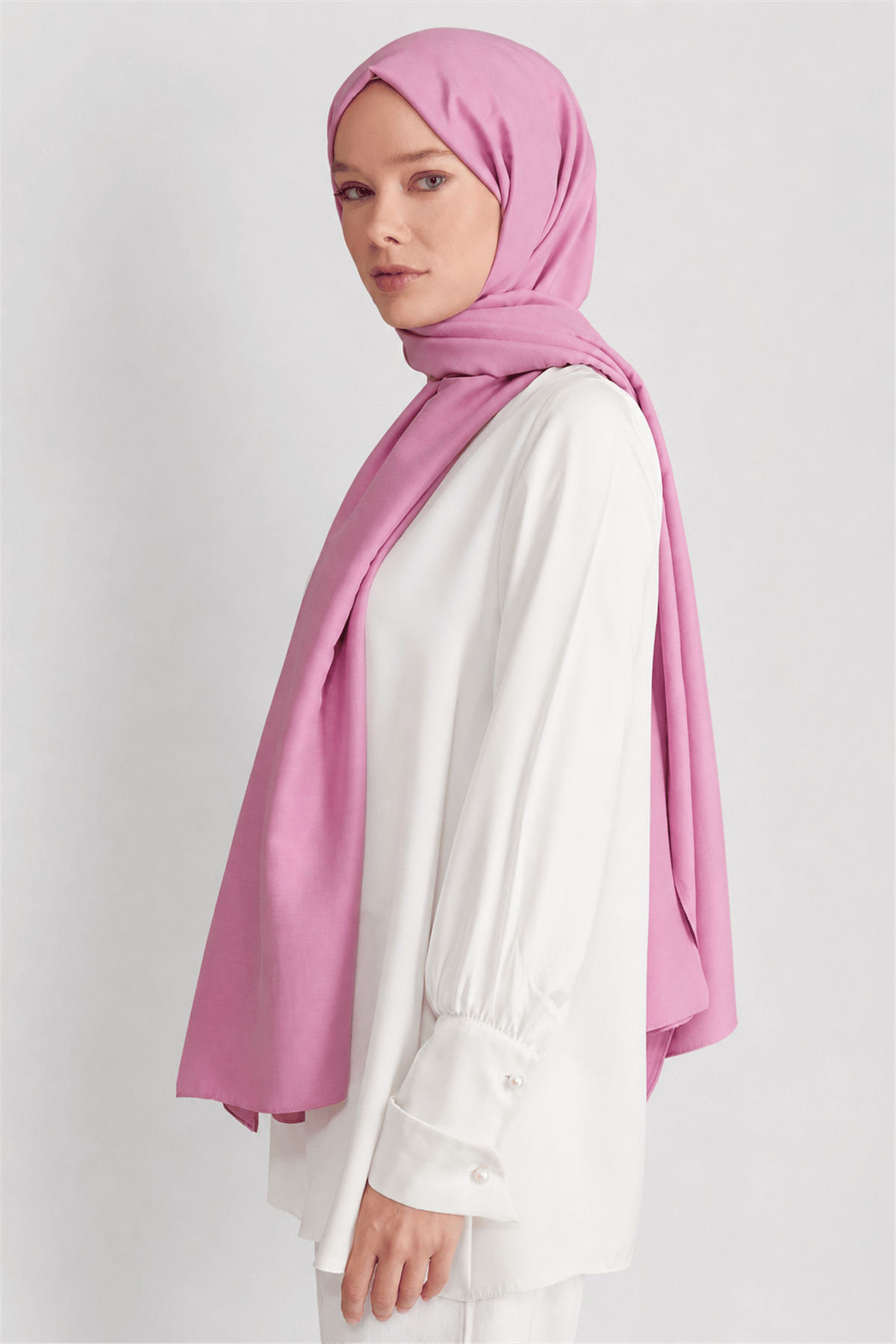 Belli Fresh Düz Tensel Pembe Floransa Şal - 2006302