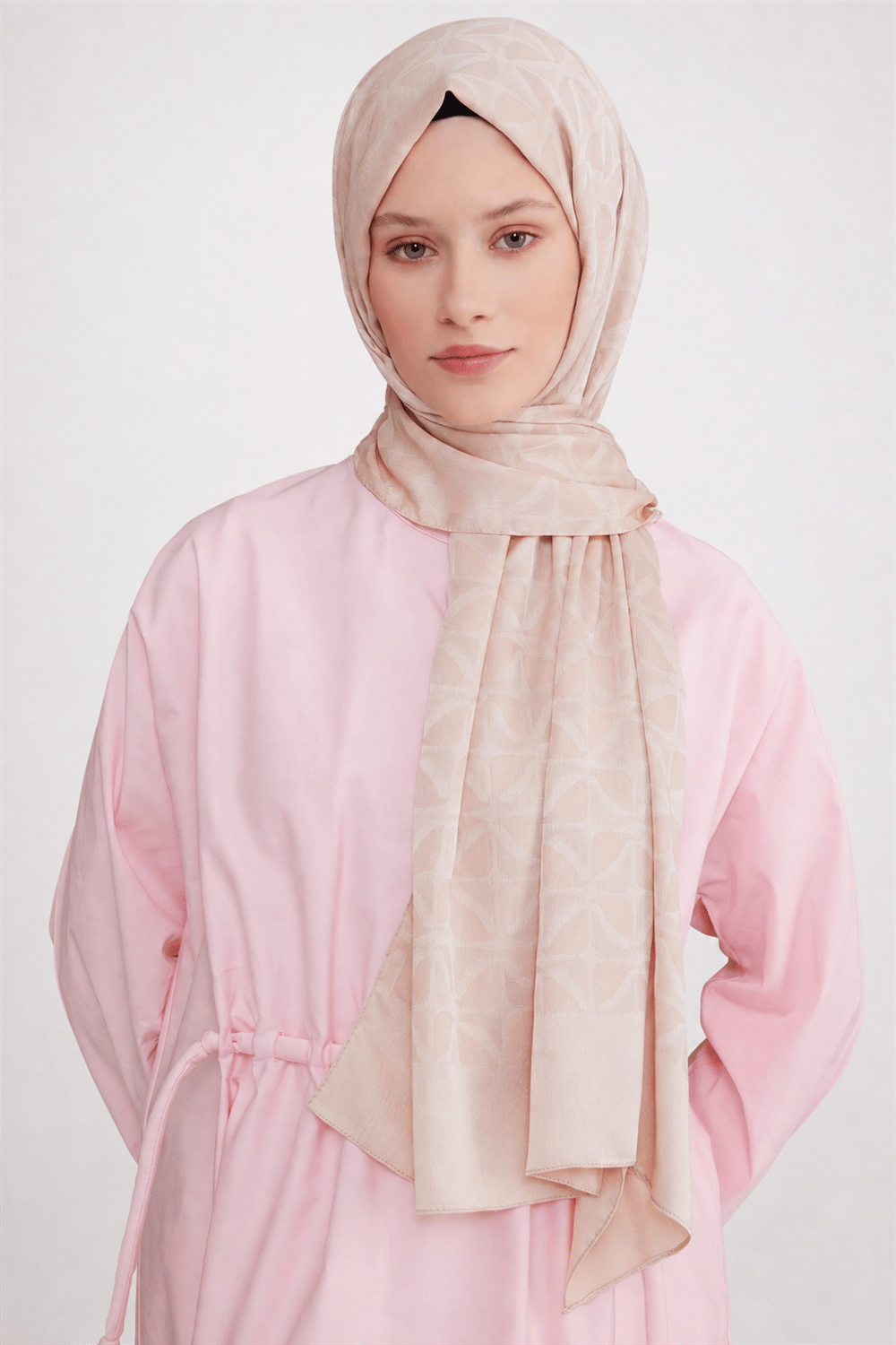 Belli Fresh Geometrik Desen Bej Capri Şal 1 - 247776