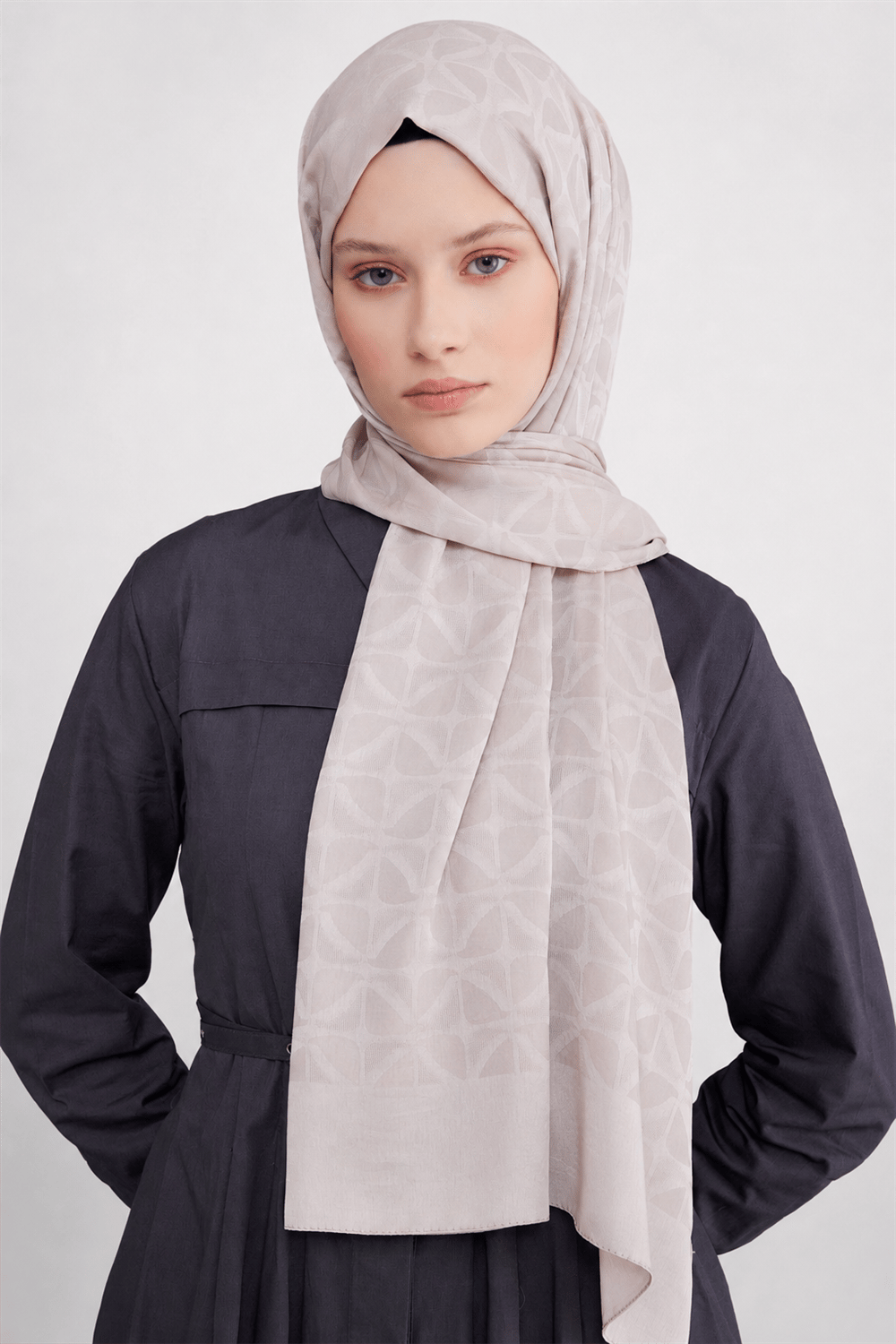 Belli Fresh Geometrik Desen Ekru Capri Şal 1 - 247775
