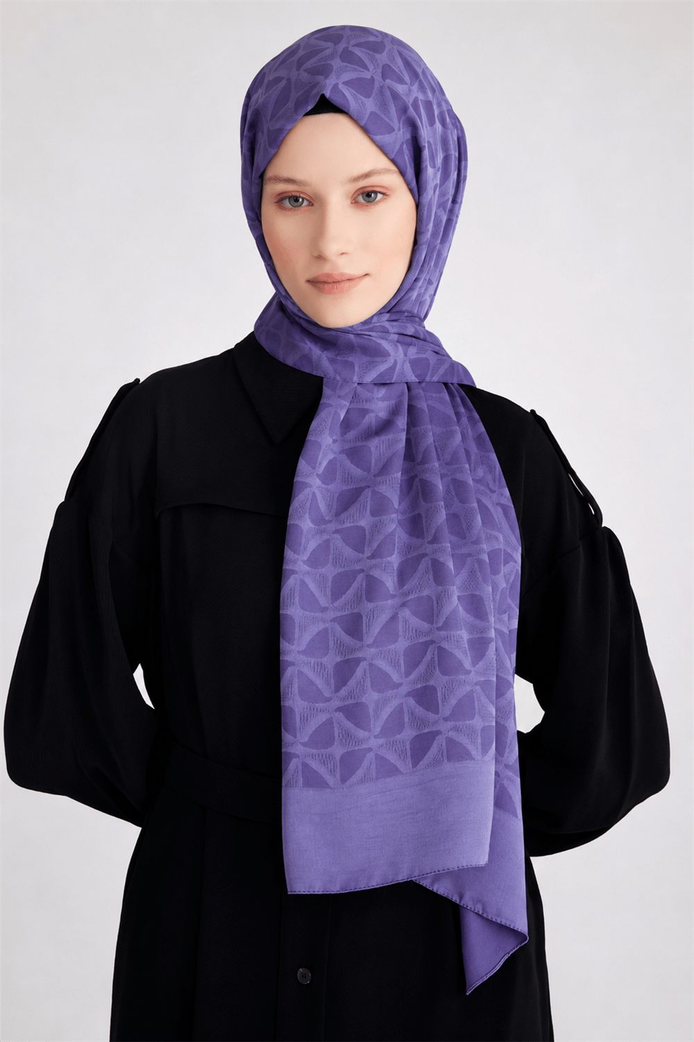 Belli Fresh Geometrik Desen Mor Capri Şal 1 - 247795