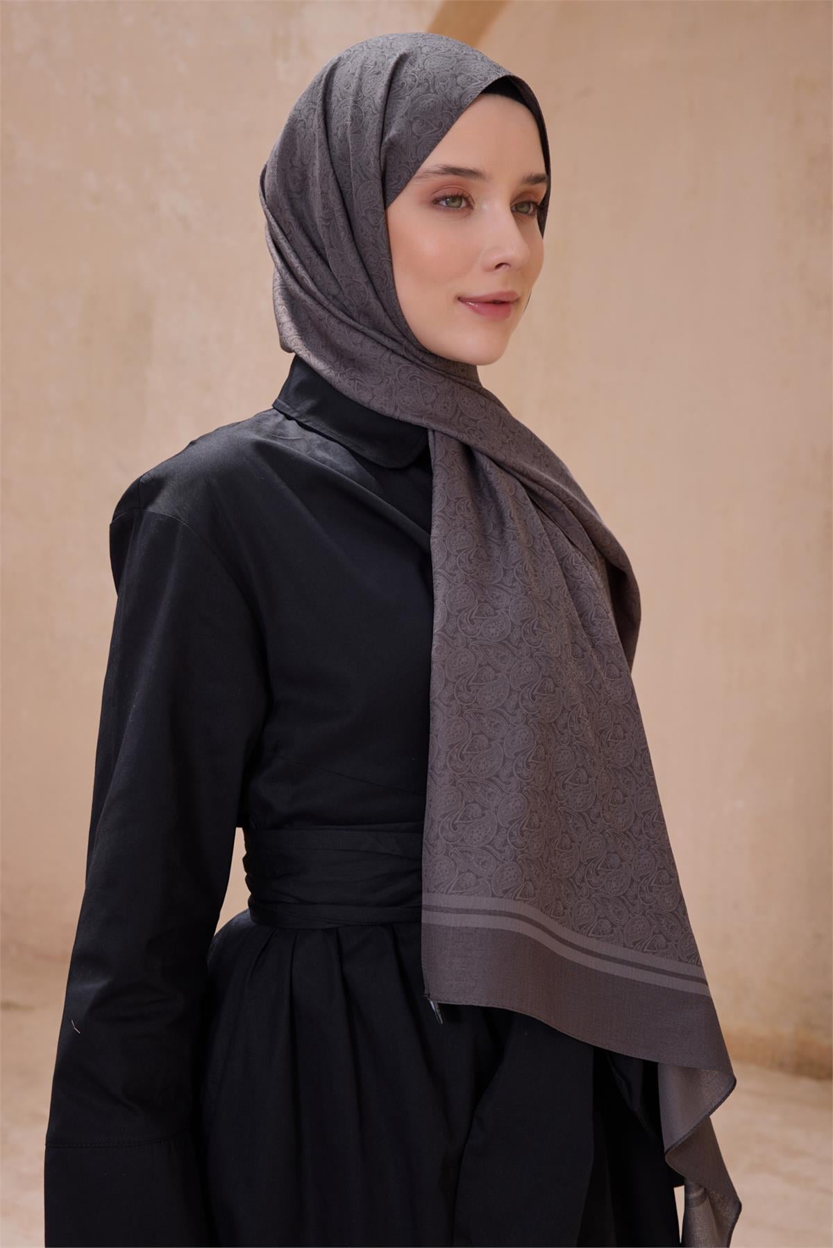 {URUNSEO_TITLE} | BELLI | POLYESTER ŞAL | BELLİ FRESH SİENA ANTRASİT ŞAL 4