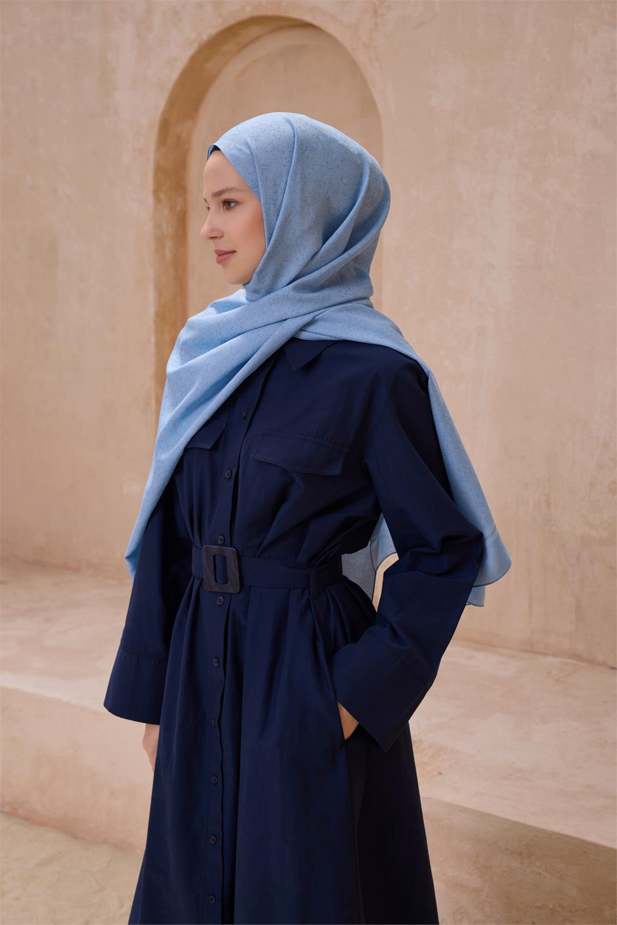 {URUNSEO_TITLE} | BELLI | POLYESTER ŞAL | BELLİ FRESH SİENA BEBE MAVİSİ ŞAL 4