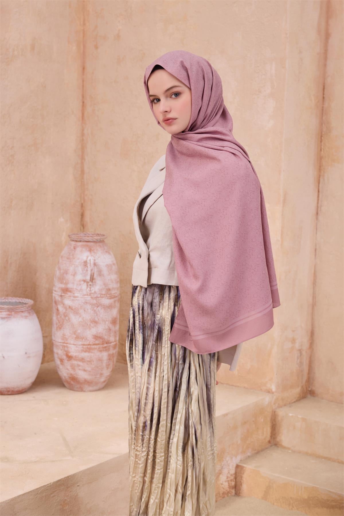 {URUNSEO_TITLE} | BELLI | POLYESTER ŞAL | BELLİ FRESH SİENA GÜL KURUSU ŞAL 4