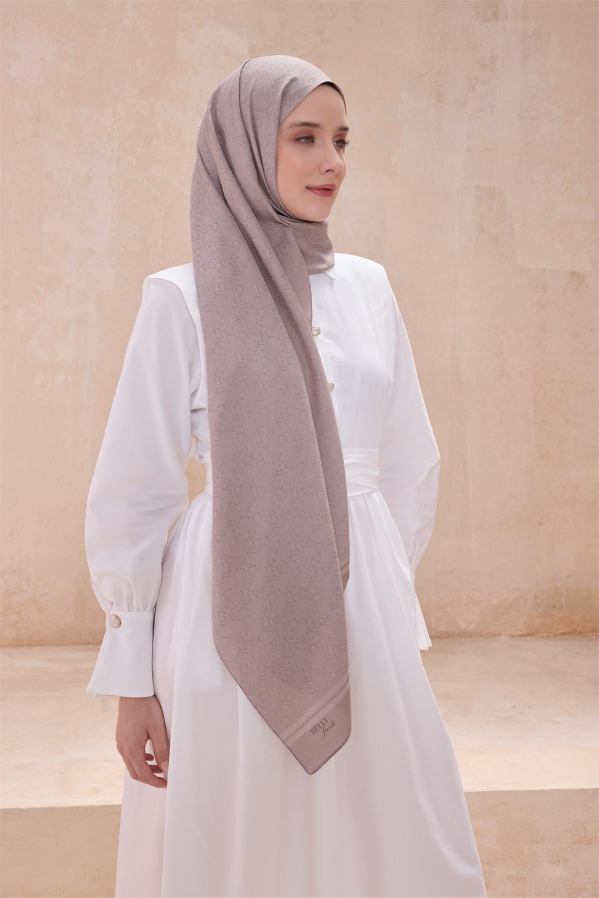 {URUNSEO_TITLE} | BELLI | POLYESTER ŞAL | BELLİ FRESH SİENA GÜL KURUSU ŞAL 4