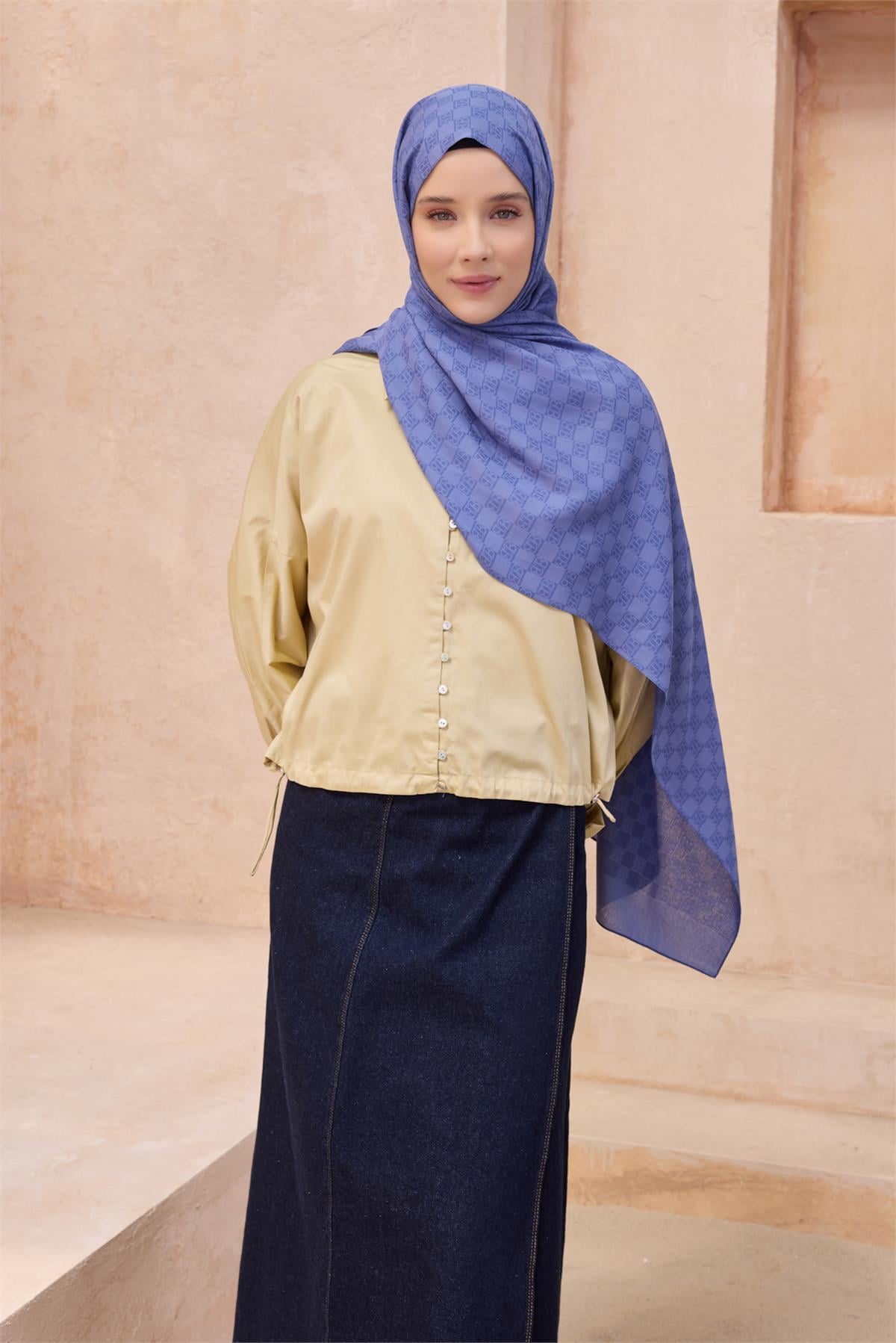 {URUNSEO_TITLE} | BELLI | POLYESTER ŞAL | BELLİ FRESH SİENA LİLA ŞAL 5