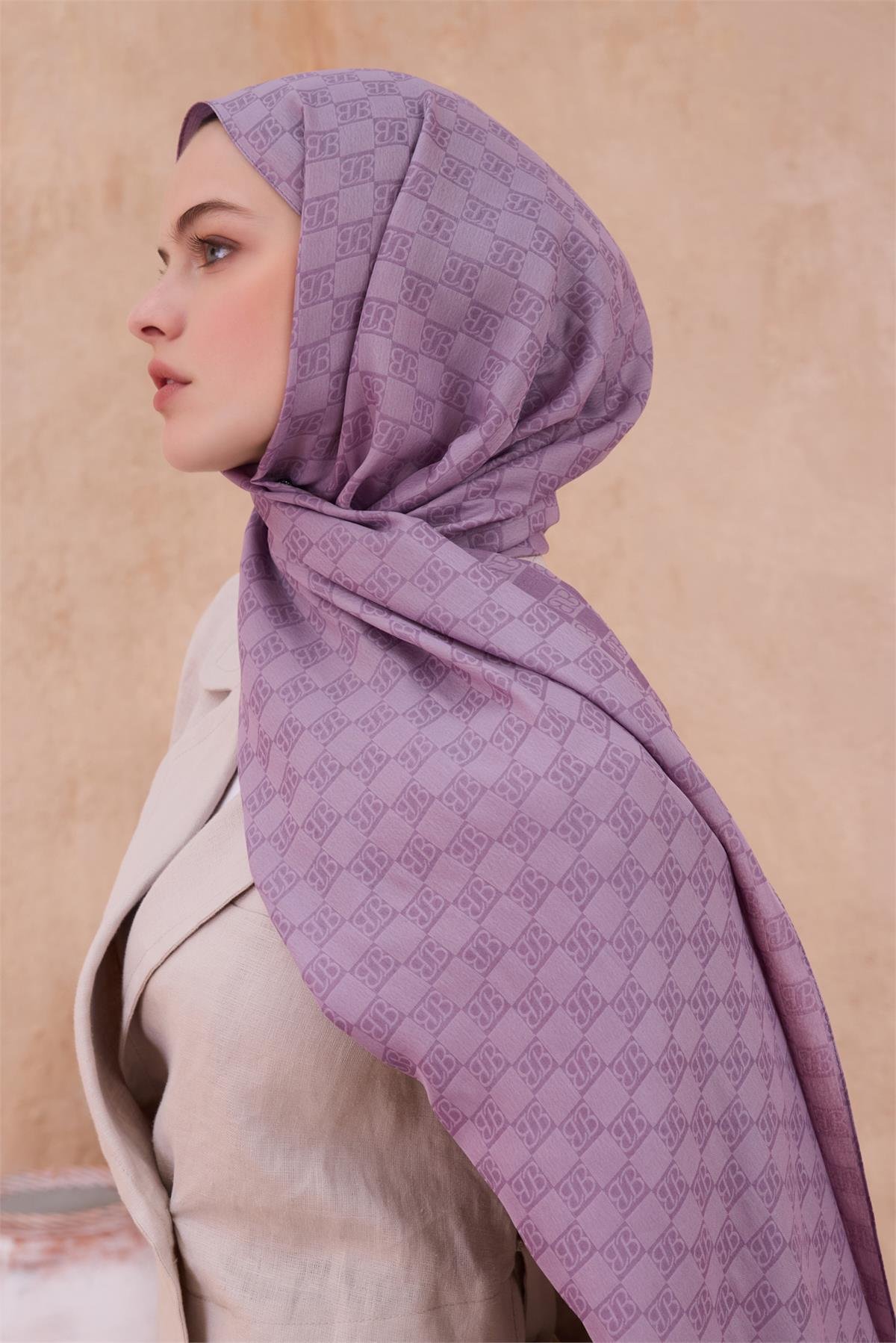 {URUNSEO_TITLE} | BELLI | POLYESTER ŞAL | BELLİ FRESH SİENA LİLA ŞAL 5