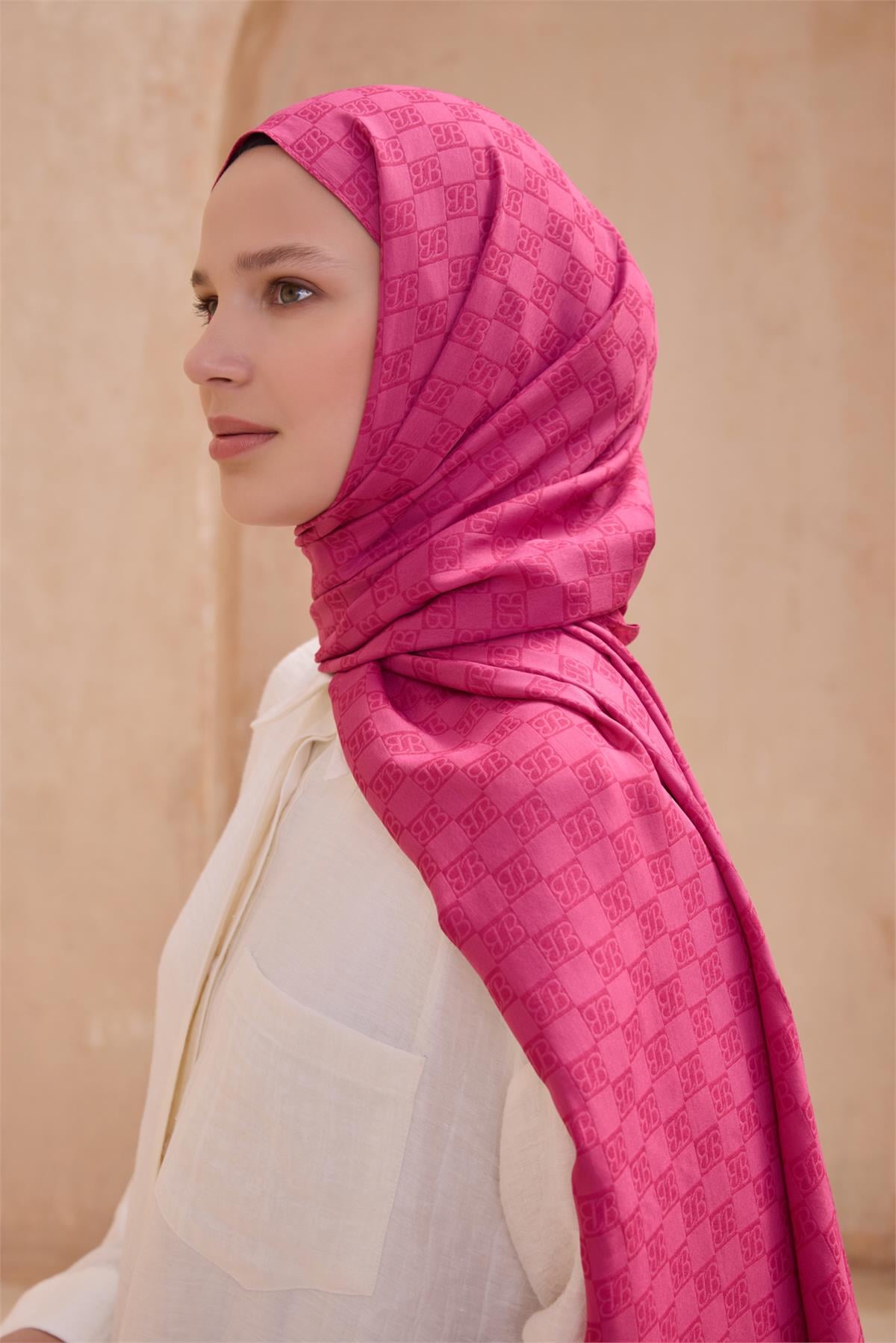 {URUNSEO_TITLE} | BELLI | POLYESTER ŞAL | BELLİ FRESH SİENA PEMBE ŞAL 5