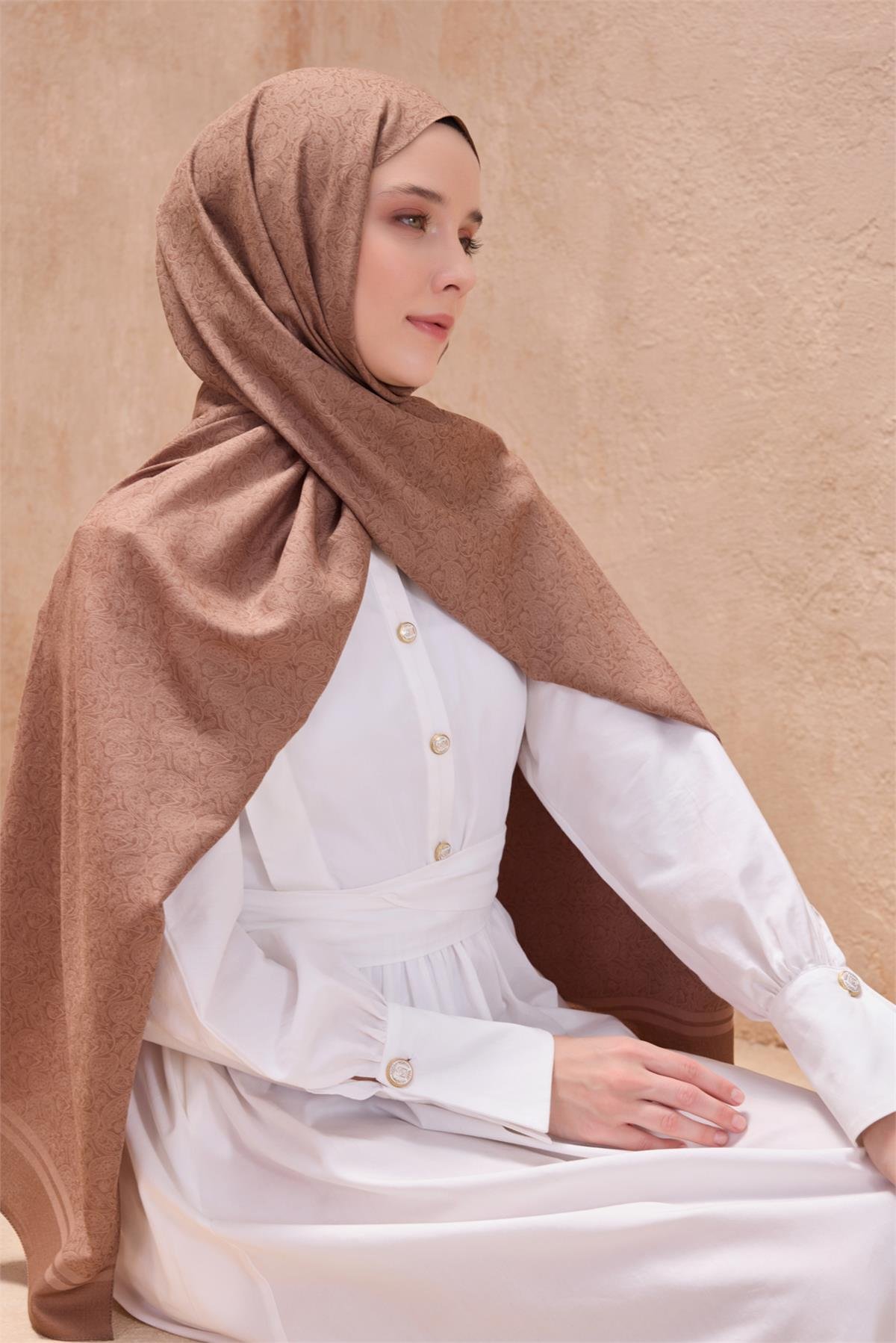 {URUNSEO_TITLE} | BELLI | POLYESTER ŞAL | BELLİ FRESH SİENA VİZON ŞAL 4