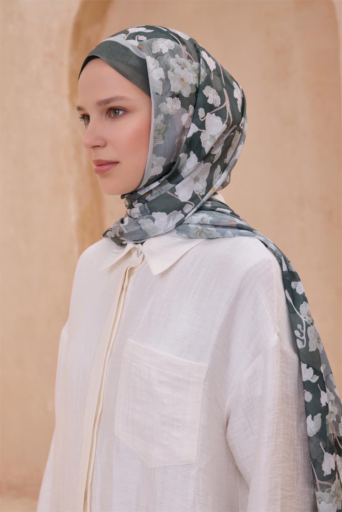 {URUNSEO_TITLE} | BELLI | POLYESTER ŞAL | BELLİ FRESH TELA HAKİ ŞAL 4