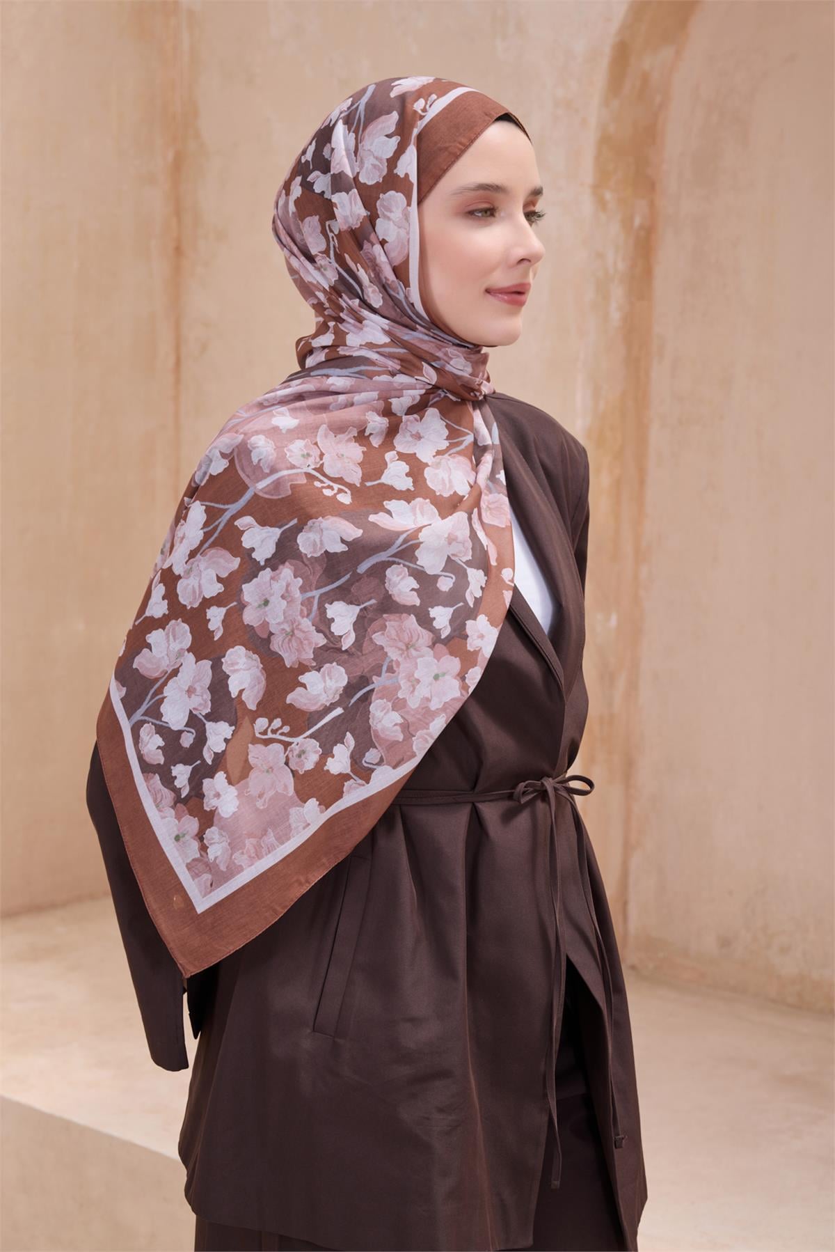 {URUNSEO_TITLE} | BELLI | POLYESTER ŞAL | BELLİ FRESH TELA KİREMİT ŞAL 4