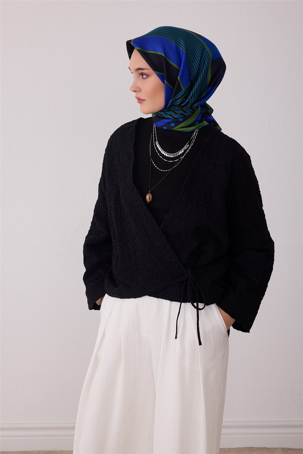 BELLİ SAF İPEK EŞARP 4401D (T) - 50