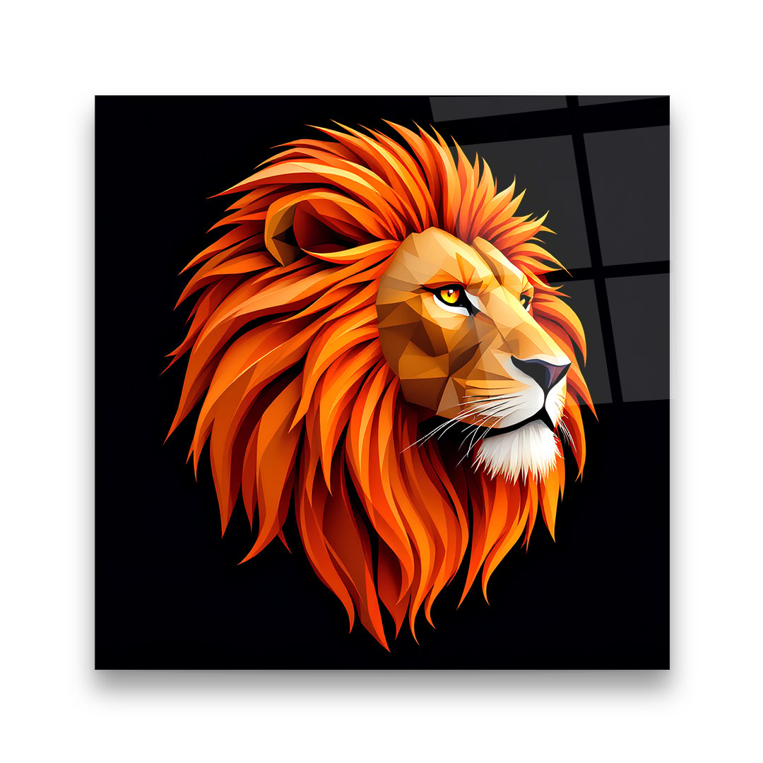 Aslan Kare Cam Tablo