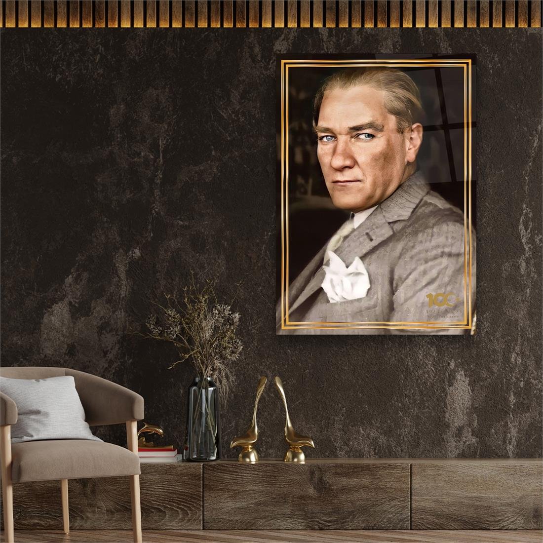 Atatürk Dikey Cam Tablo