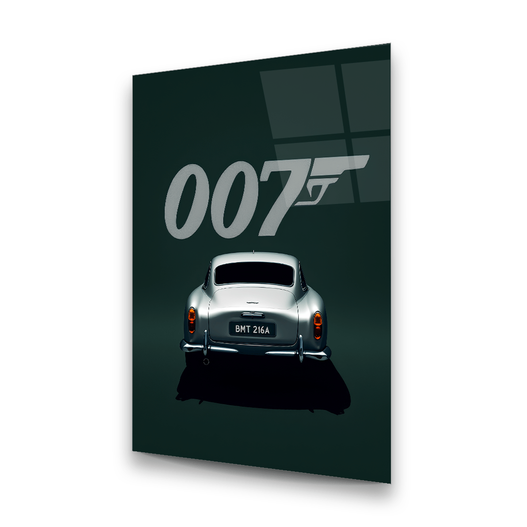 James Bond'un Arabası Dikey Cam Tablo
