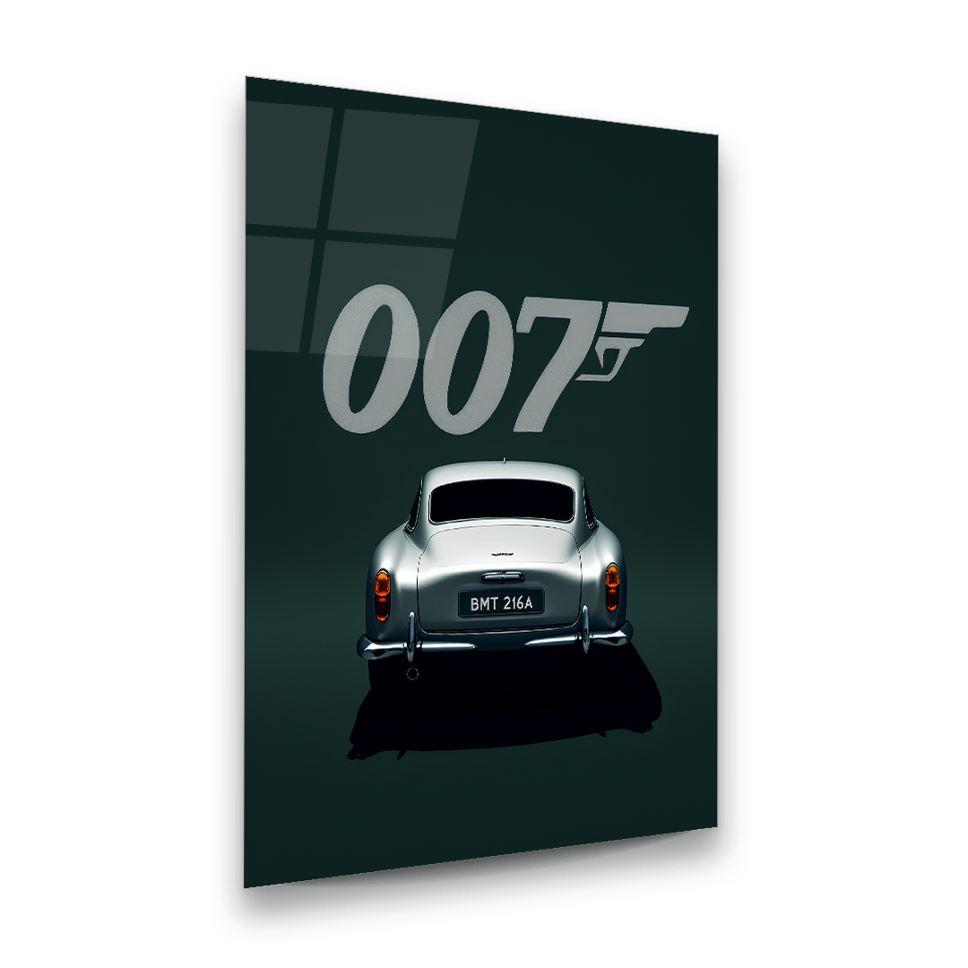 James Bond'un Arabası Dikey Cam Tablo