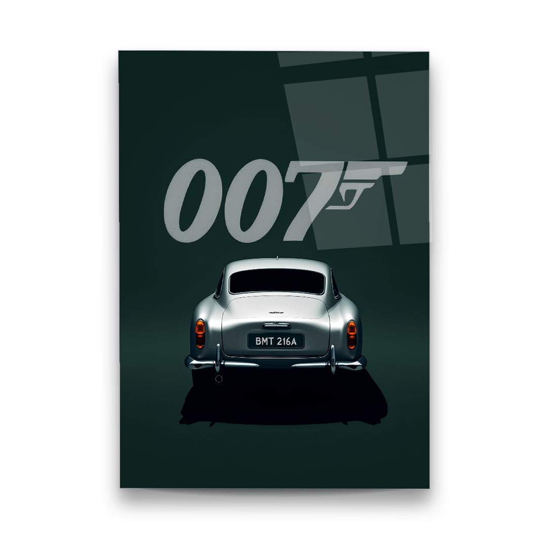 James Bond'un Arabası Dikey Cam Tablo